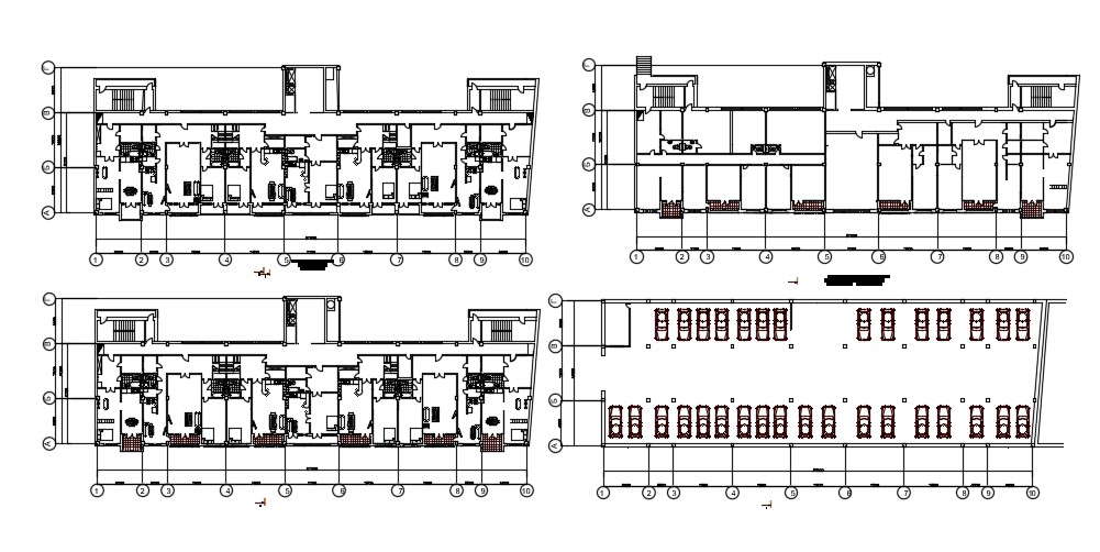 Flat Layout Plan In AutoCAD File