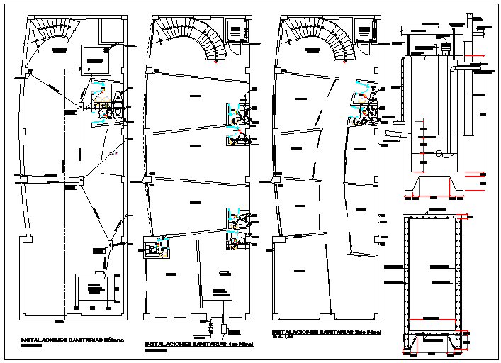Floor plan detail and reinforcement detail view dwg file