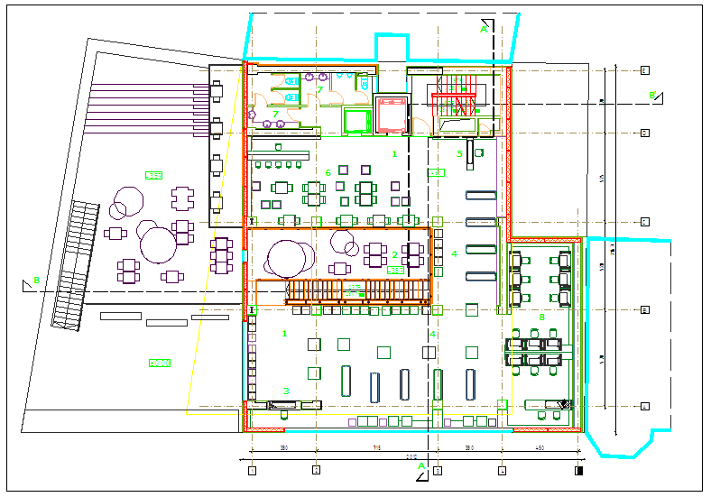 Floor plan of cafe