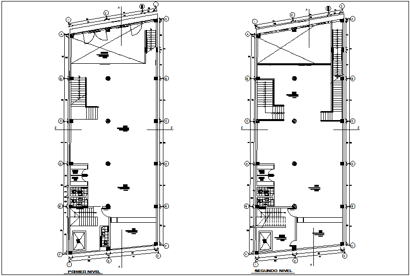 Floor plan of commercial building dwg file