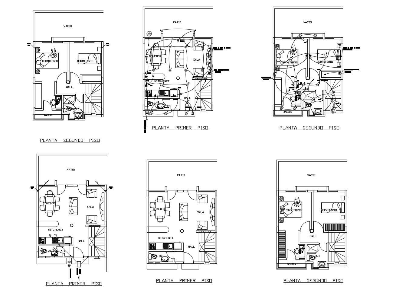 Floor plan of house design with detail dimension in AutoCAD 