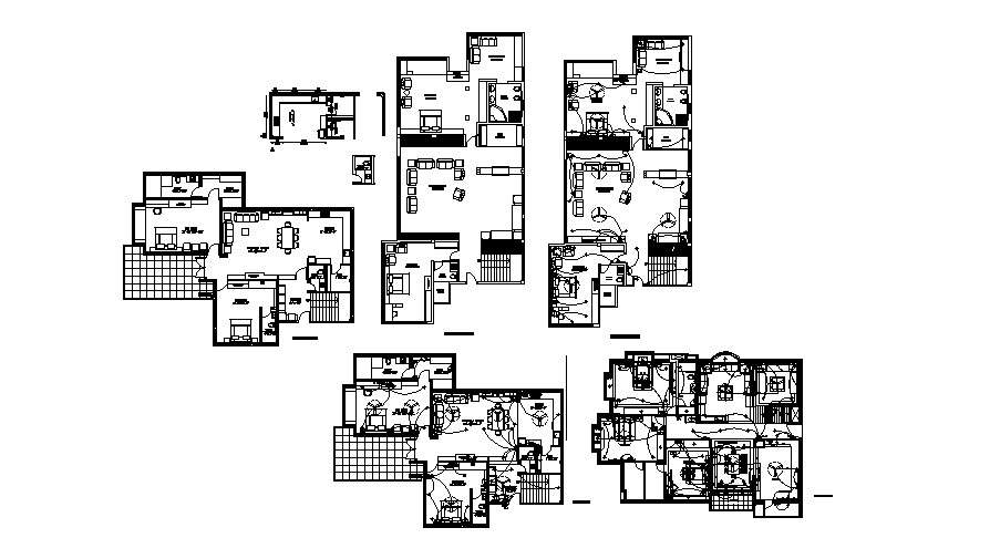 Floor plan of the residential house in AutoCAD