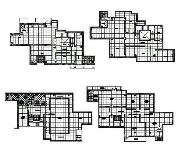 Shopping center floor plan in DWG file