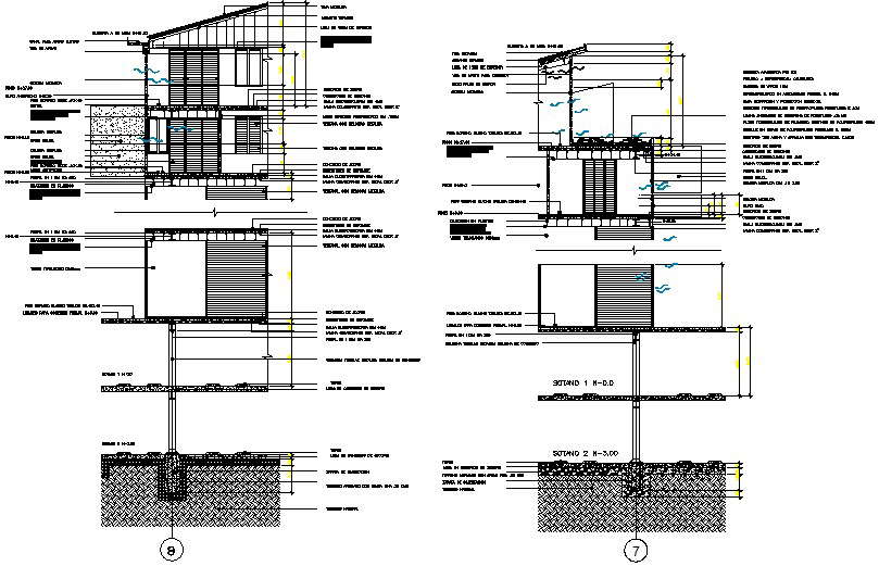 Floor section detail dwg file