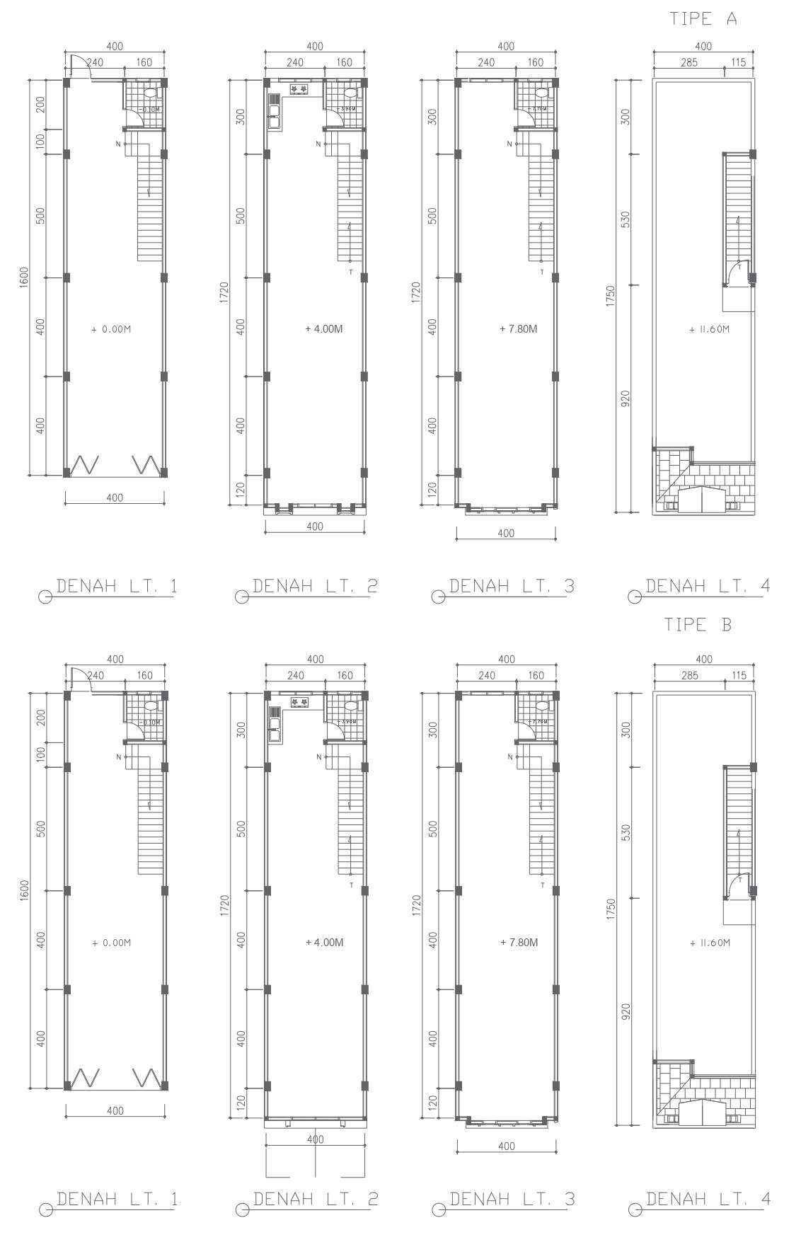Floor plan for residential building details and options dwg autocad drawing .