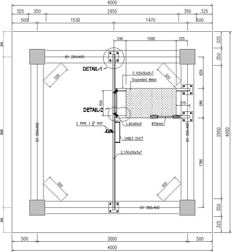 Floor plan of a tower in AutoCAD, dwg fiel.