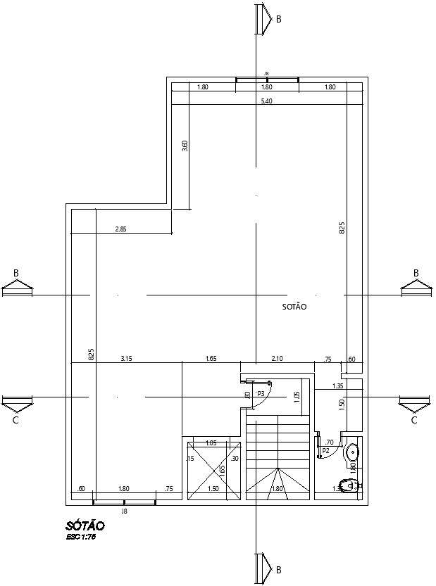 Floor plan of basement 