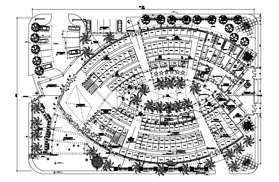 Food Market Plan DWG File