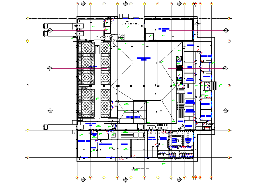Food industrial plant factory plan detail dwg file