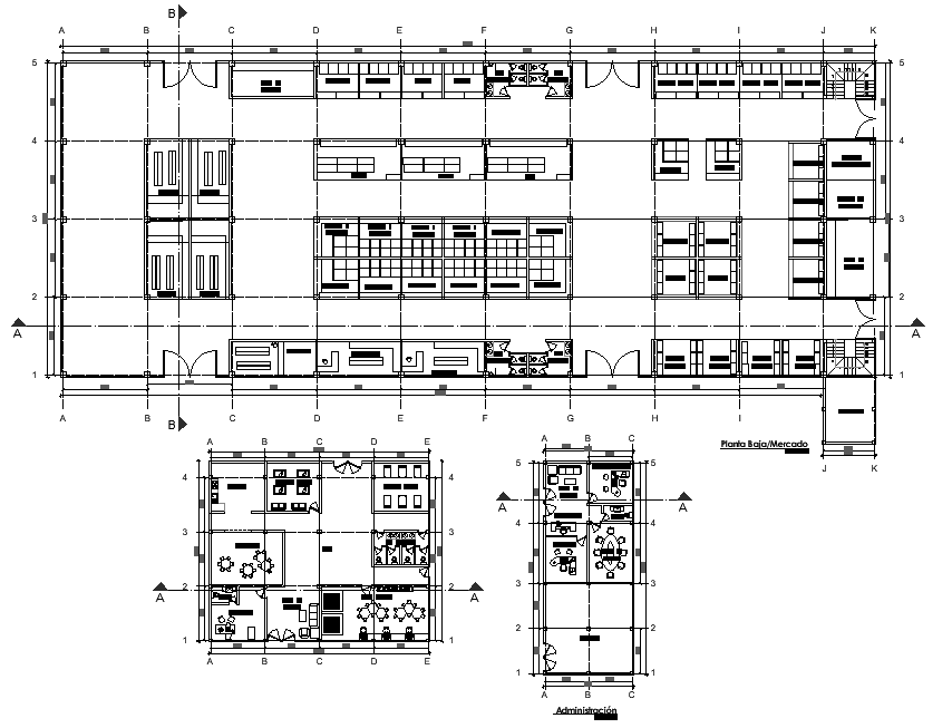 Food market plan layout file