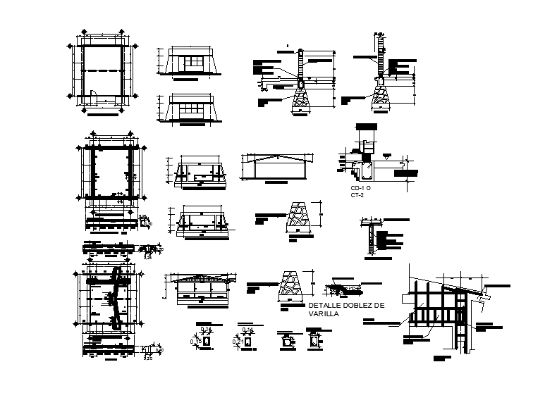 Footing detail of school in autocad dwg files