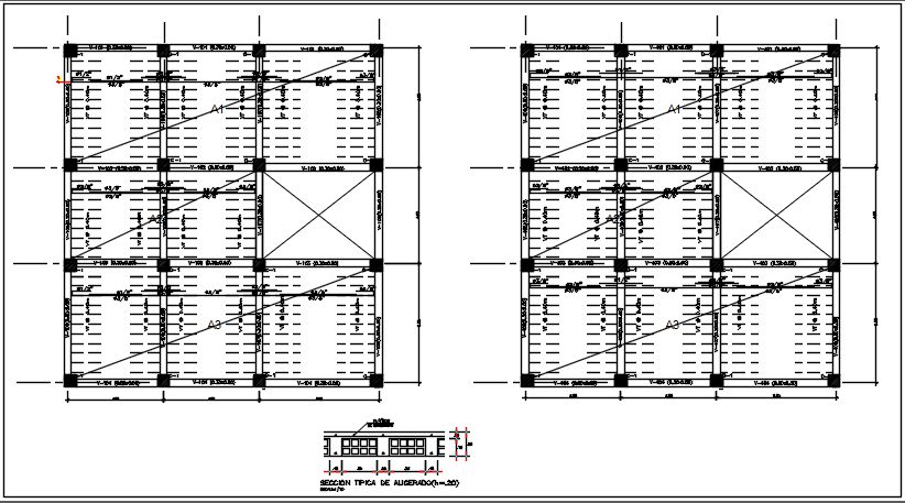 Footing plan detail dwg file