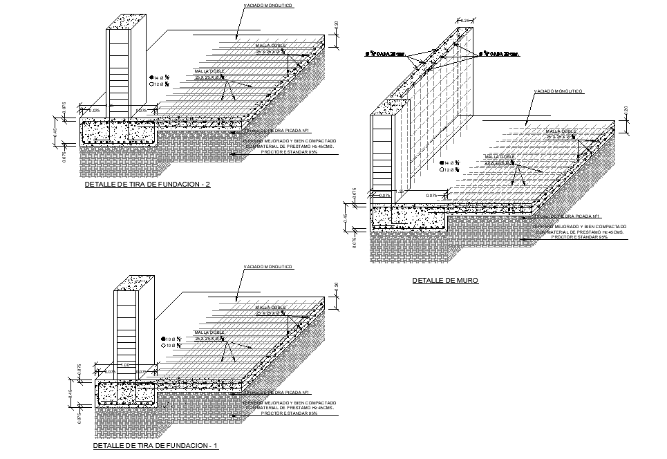 Footing section autocad file