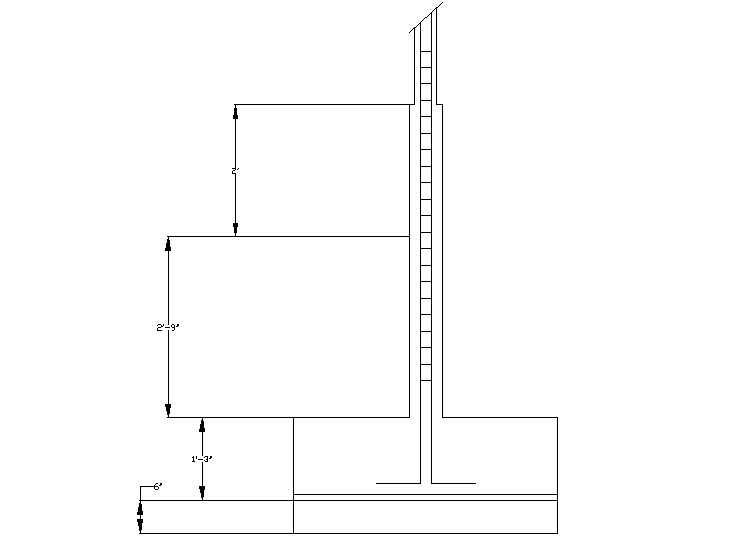 Footing with reinforcement plan detail dwg file