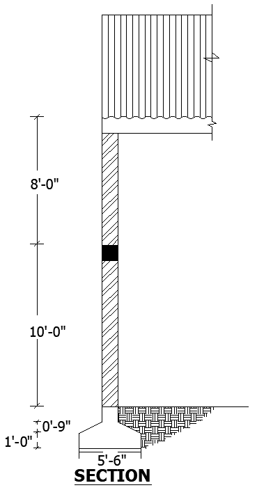 Footing and column section of the 1BHK house plan detail is given in this 2D Autocad DWG drawing model.  Download the 2D Autocad DWG drawing file.