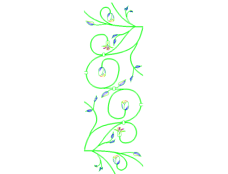 Forged flowers detail 