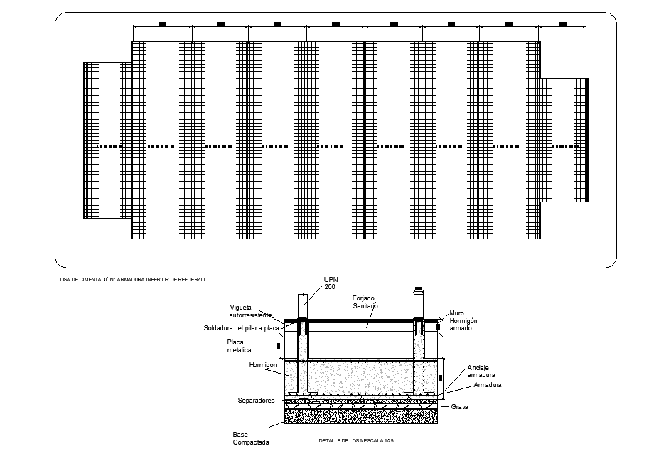 Foundation plan and section detail autocad file