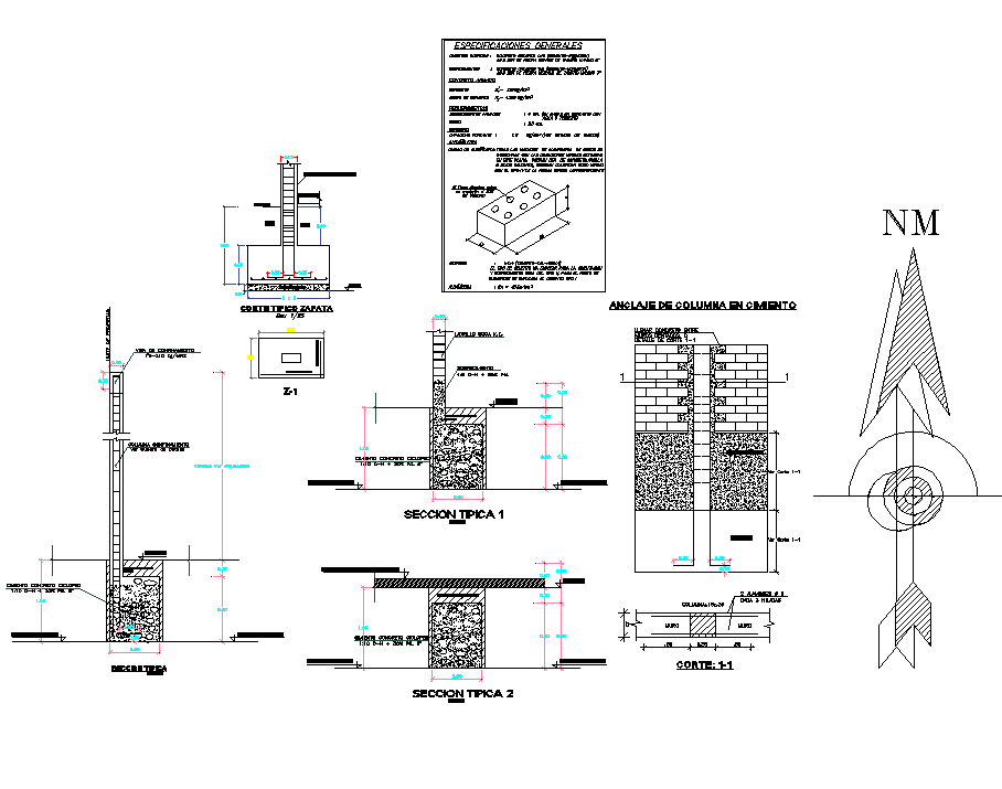 RCC Footing Details Free AutoCAD Drawings