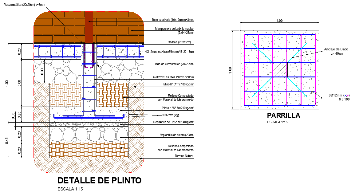 Foundation plan and section layout file