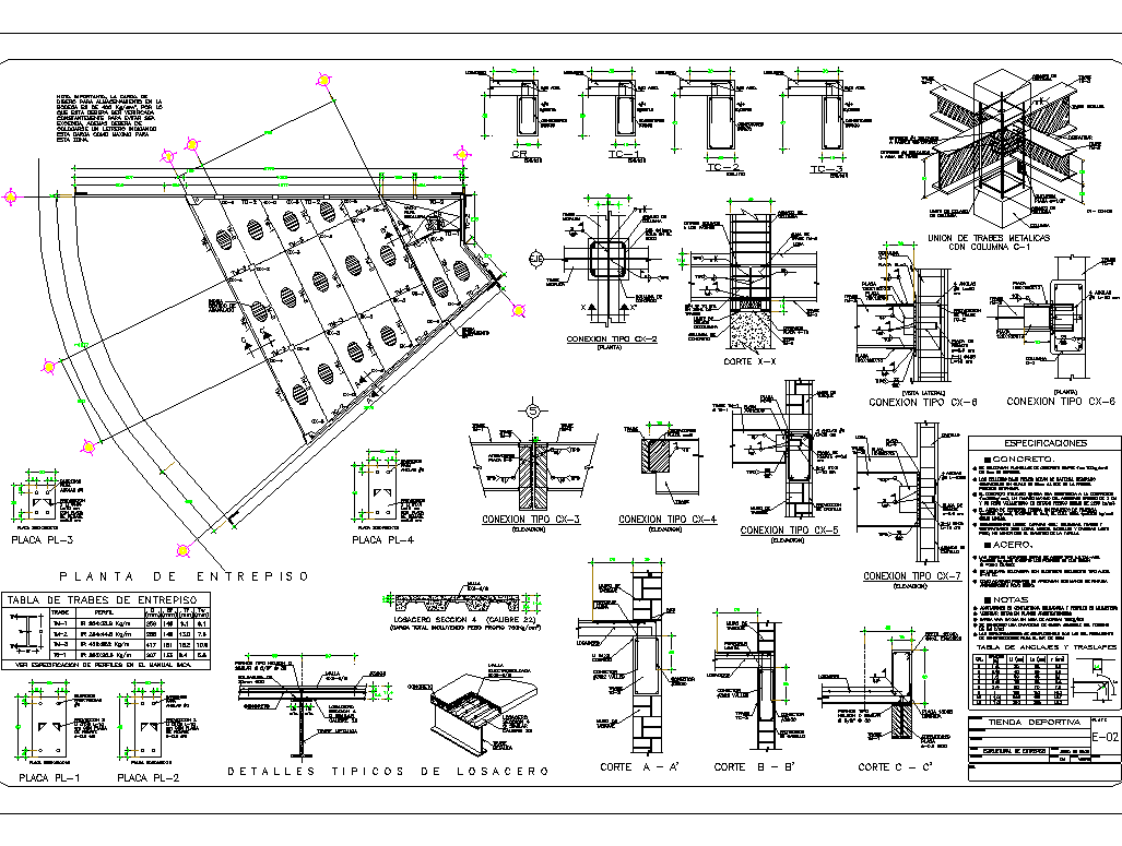 Foundation Plan And Section Plan In DWG File