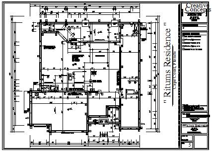 Foundation plan design drawing of multi family housing design drawing
