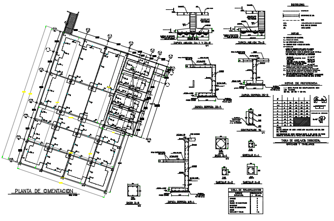 Foundation plan detail dwg file