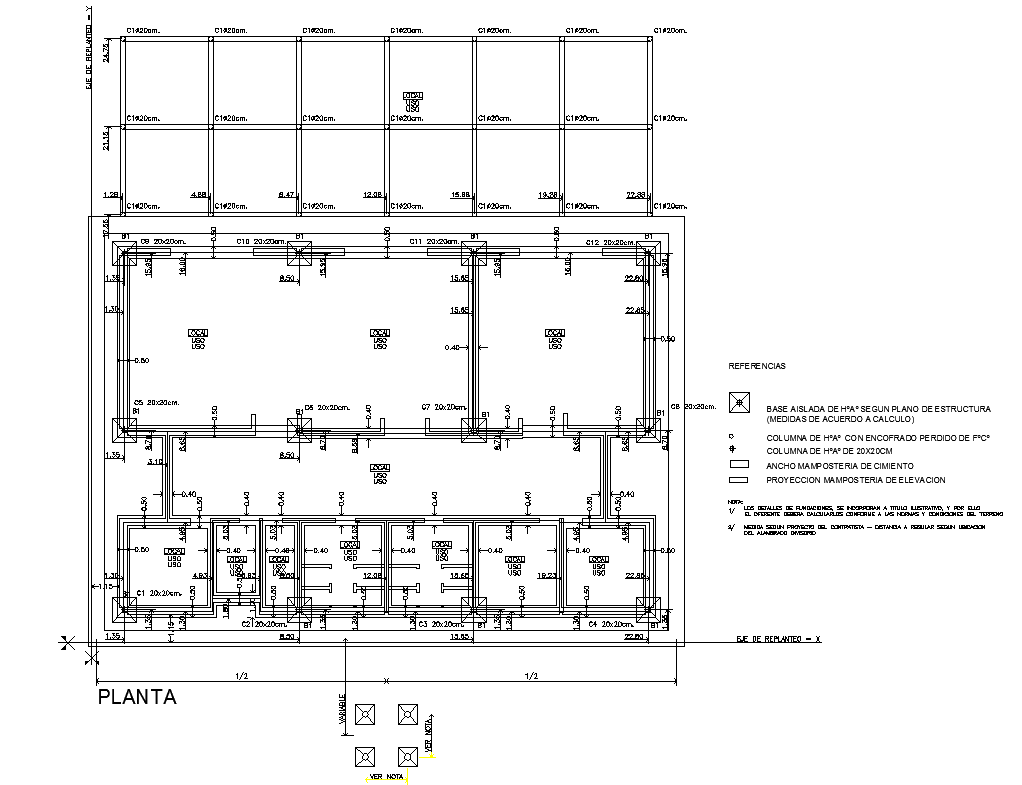 Foundation plan detail dwg file