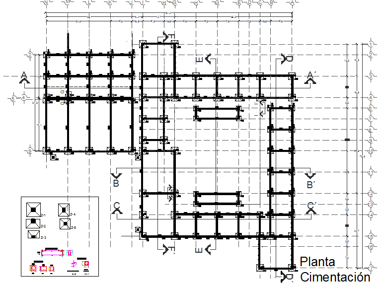 Foundation plan detail dwg file