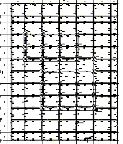 Foundation plan details of office building dwg file