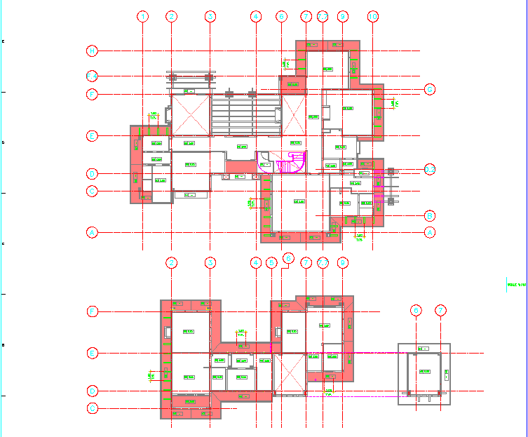Foundation plan of house project 
