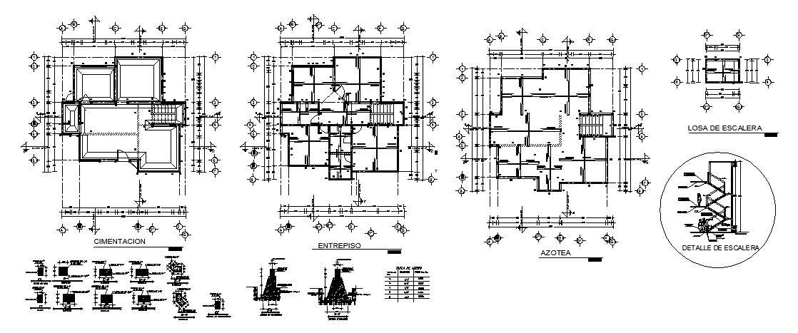 Residential Foundation Plan In DWG File
