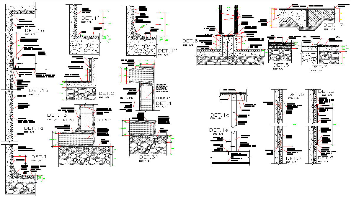 Foundation section plan detail