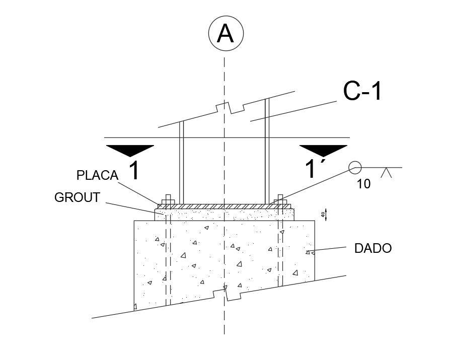 Foundation steel column