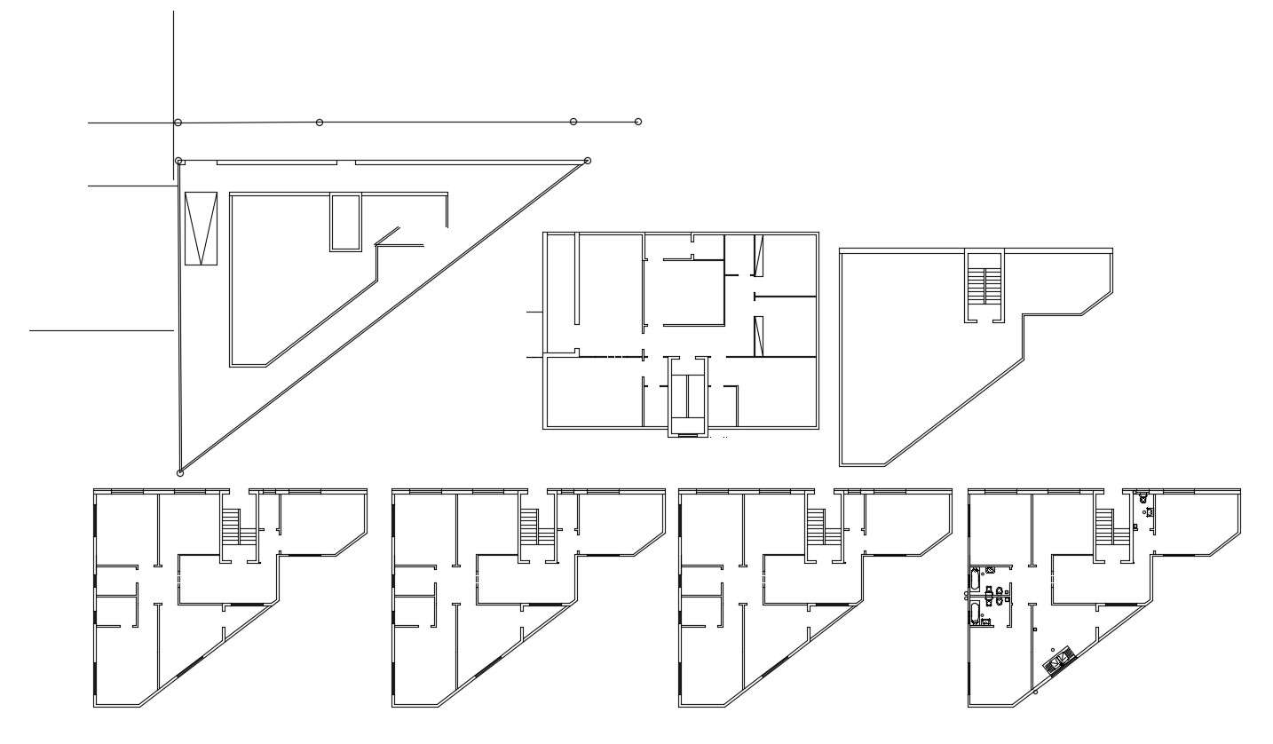 Four Floor Bungalow Plan AutoCAD File 