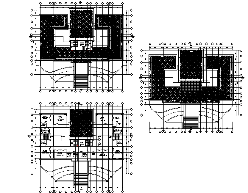 Fourth floor and terrace floor office plan detail