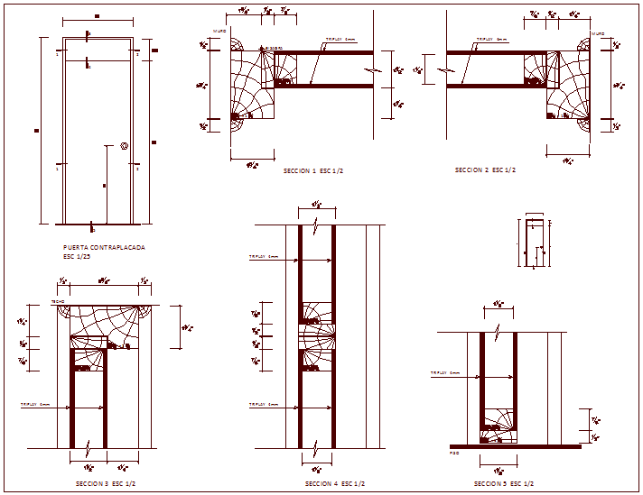 Frame and door design view 