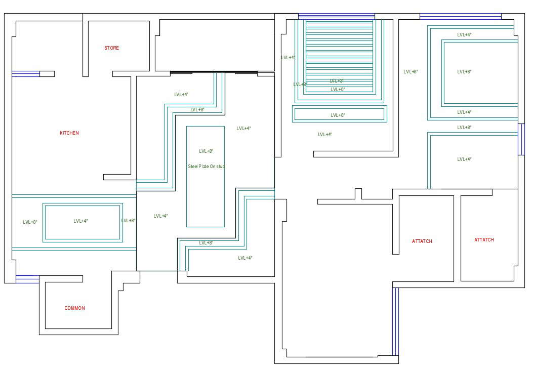 Free Download AutoCAD File House Ceiling Design 2D CAD Drawing
