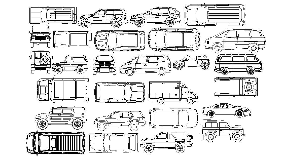 Free Download Car Model Design CAD Blocks