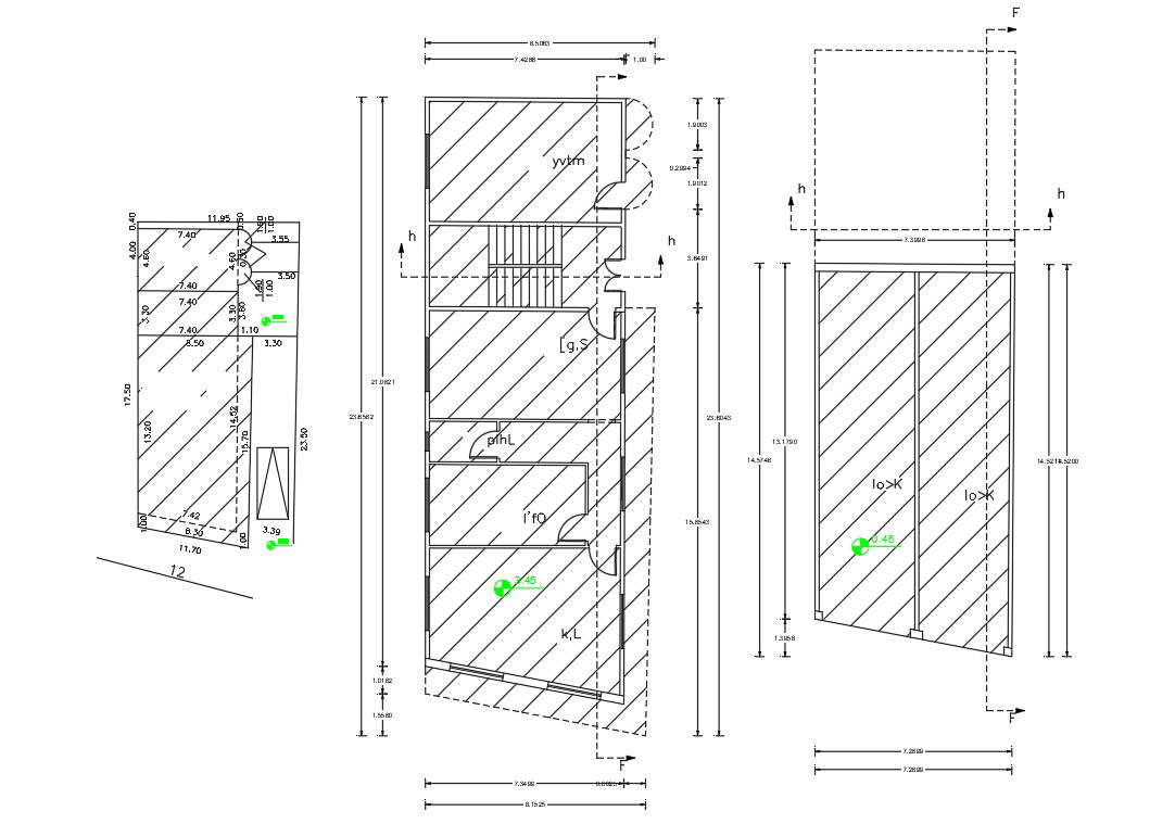 Free House Floor Plan With Site CAD Drawing