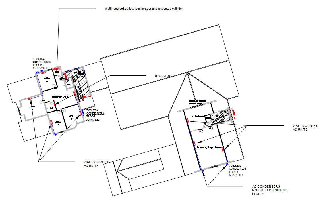 Free Office Building Floor Plan DWG File