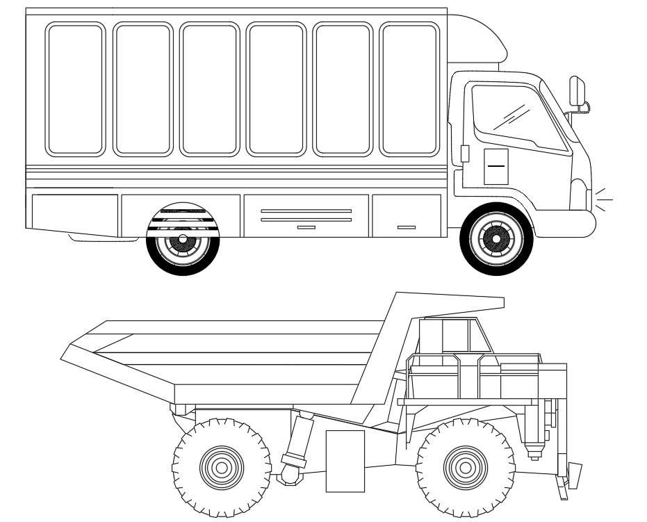 Free AutoCAD Vehicle Blocks Drawing DWG File