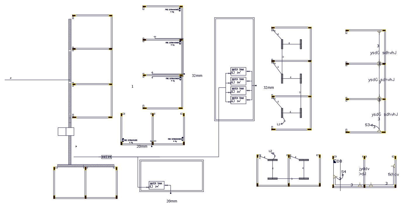 Free Commercial Shop Electrical Layout Plan DWG File