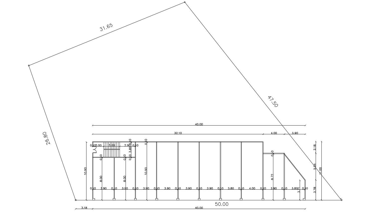 Free Commercial Shop Floor Plan Design DWG File