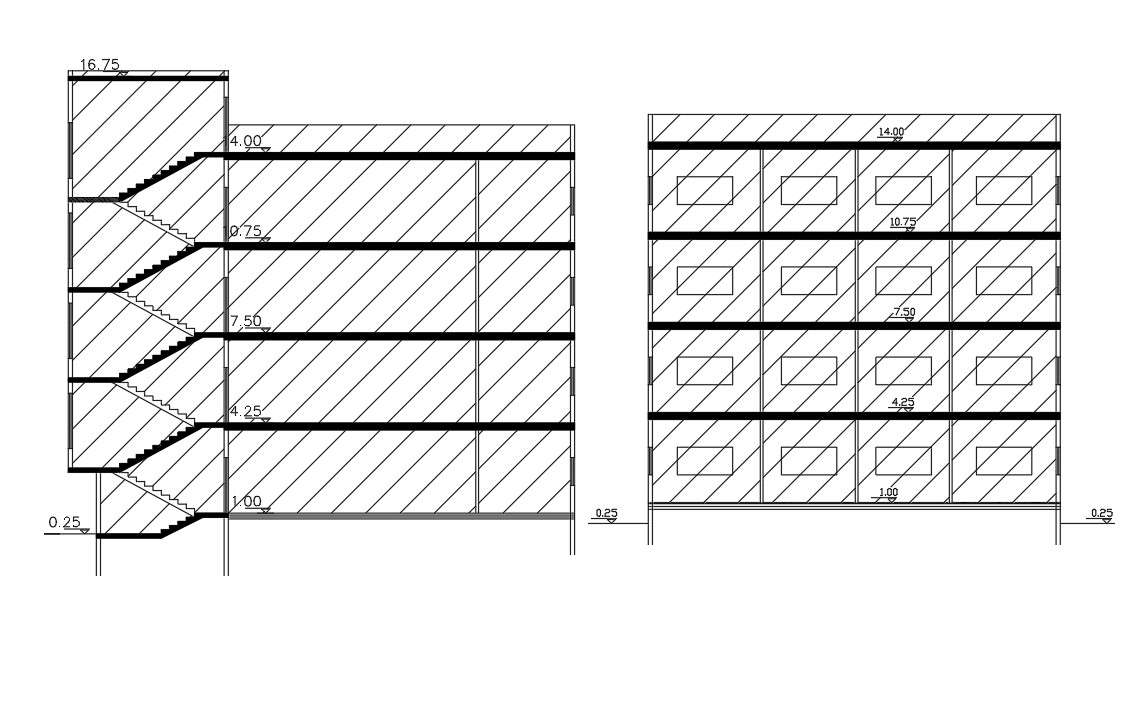 Free Download Apartment Building Section Drawing