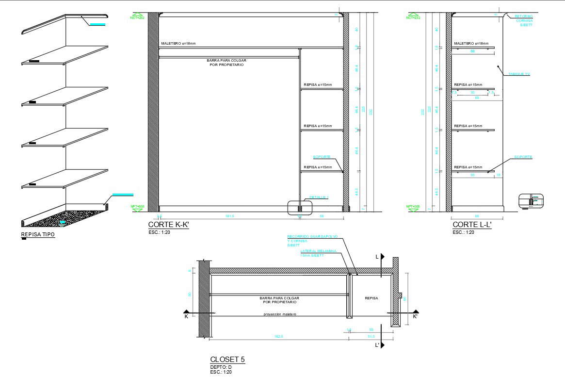 Free Download Closet Design AutoCAD File