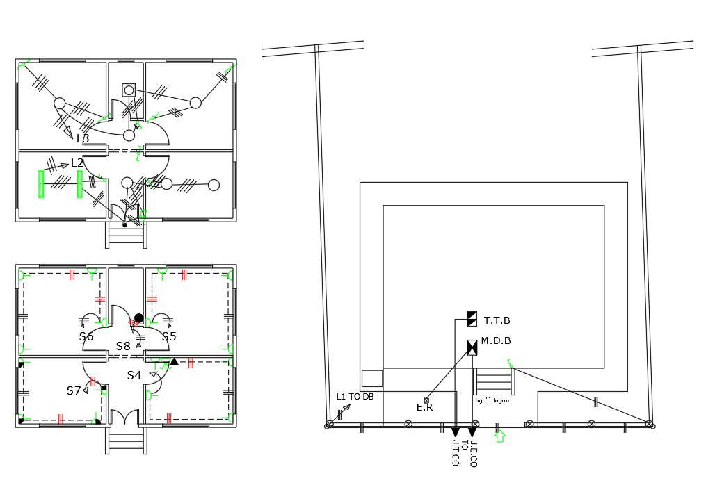 Free Download House Electrical Layout Plan DWG 