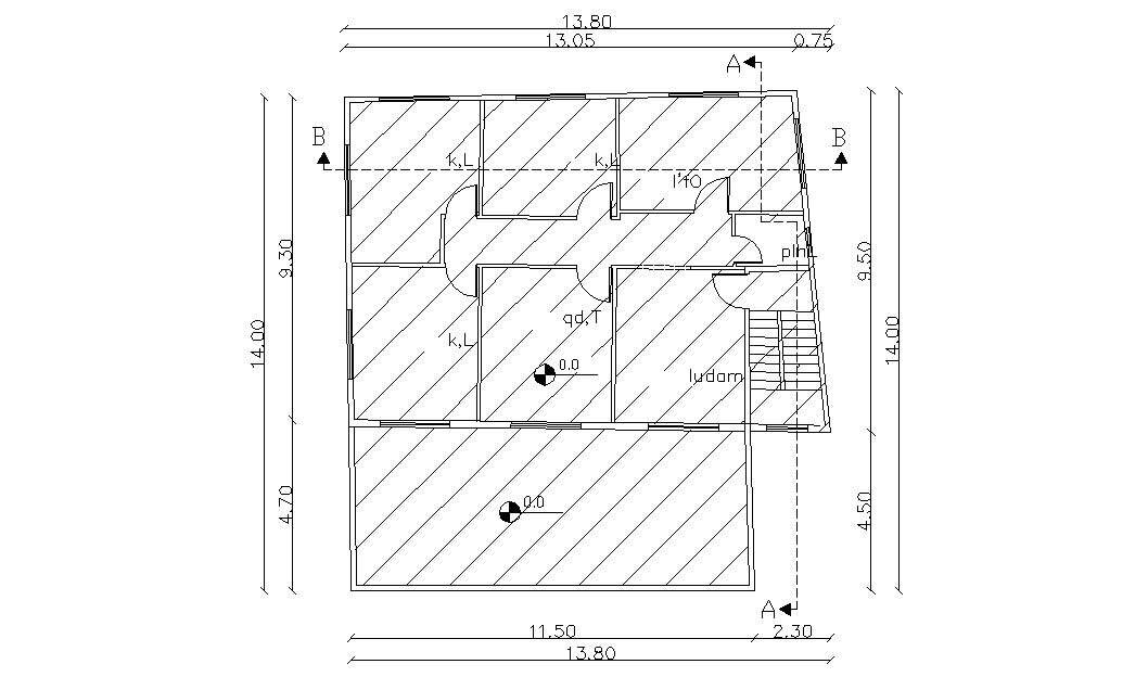 Free Download House Plan Drawing CAD File