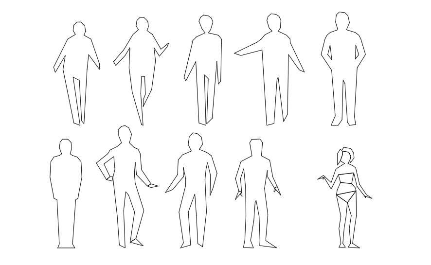 Free Download People Shadow AutoCAD Blocks 