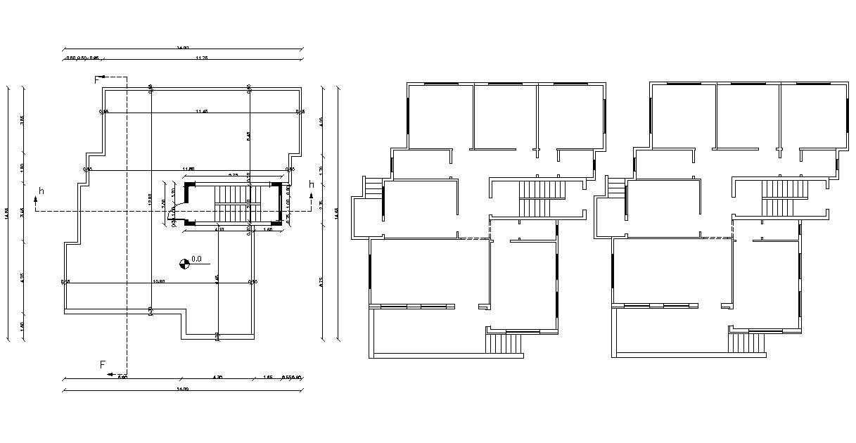 Free Drawing Of Bungalow Design Basic Plan Cad File