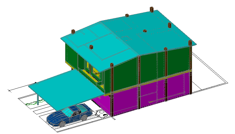Front 3d elevation design of house